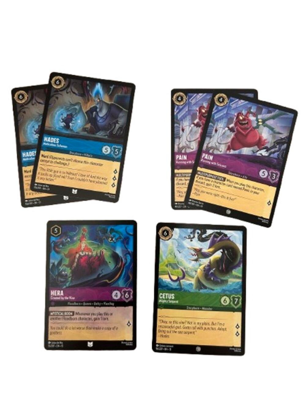 DISNEY LORCANA Attack of the Vine Card Lot Hercules Hades Pain Hera Cetus